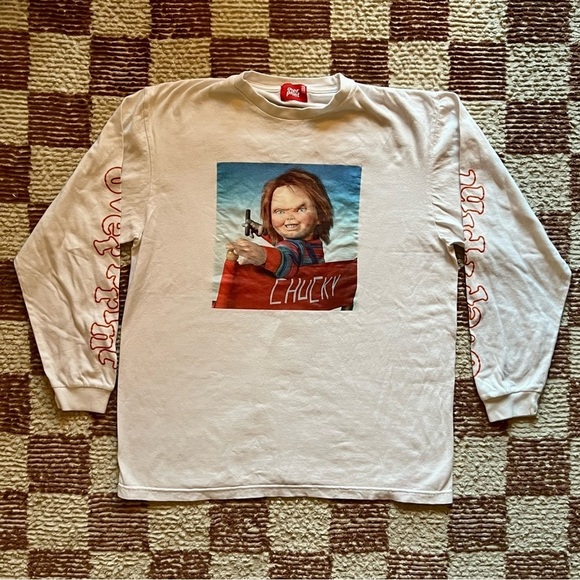 overprint Other - Overprint Chucky Child’s Play Long Sleeve White Graphic T Shirt Streetwear AOP